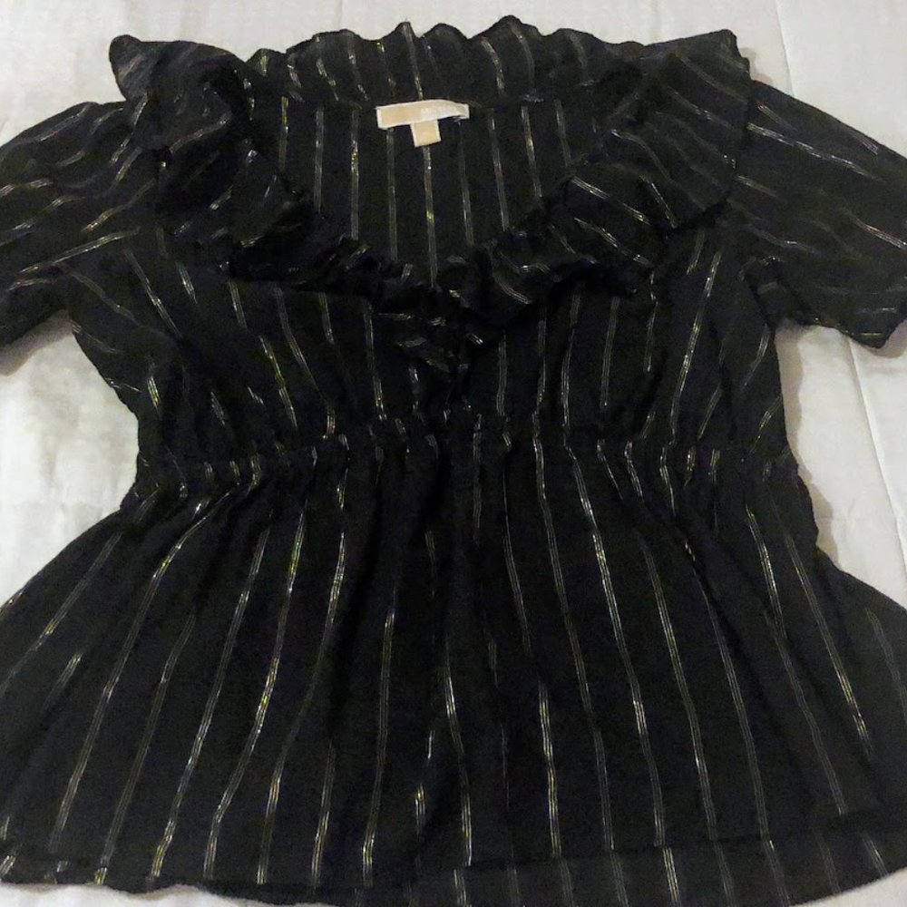 Michael Kors Gold Striped Top